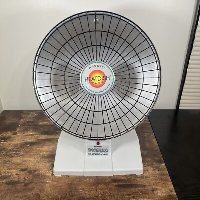 Presto HeatDish Plus Parabolic Electric Heater Instant Heat 1000W 120V Used 