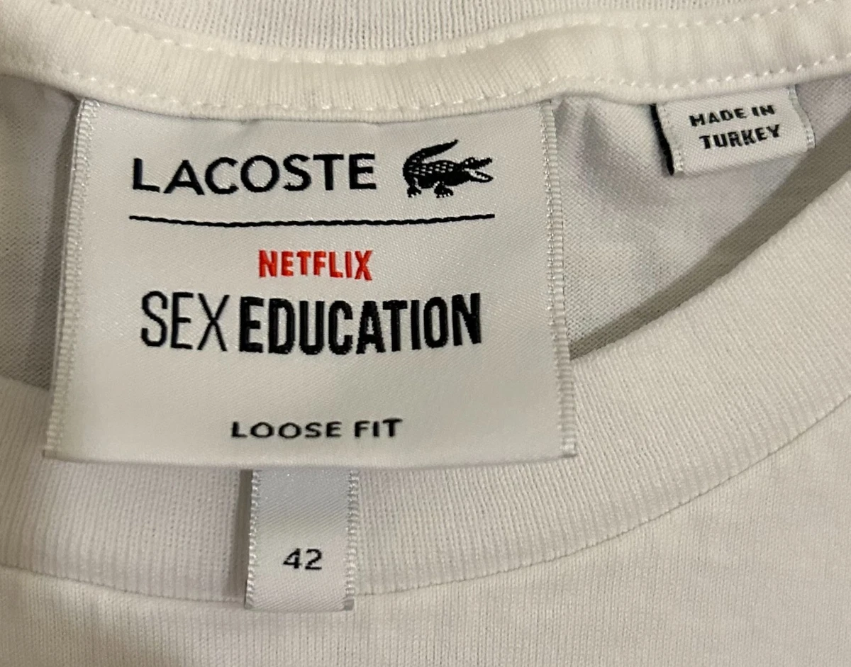 Lacoste x Netflix Sex Education women's t-shirt (size: 42)