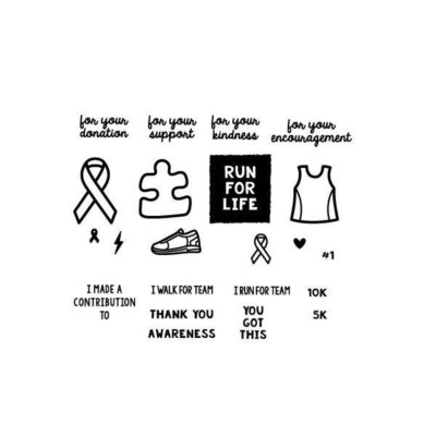 Sweet Stamp Shop Awareness Set Cancer Run for Life Support Donation ...