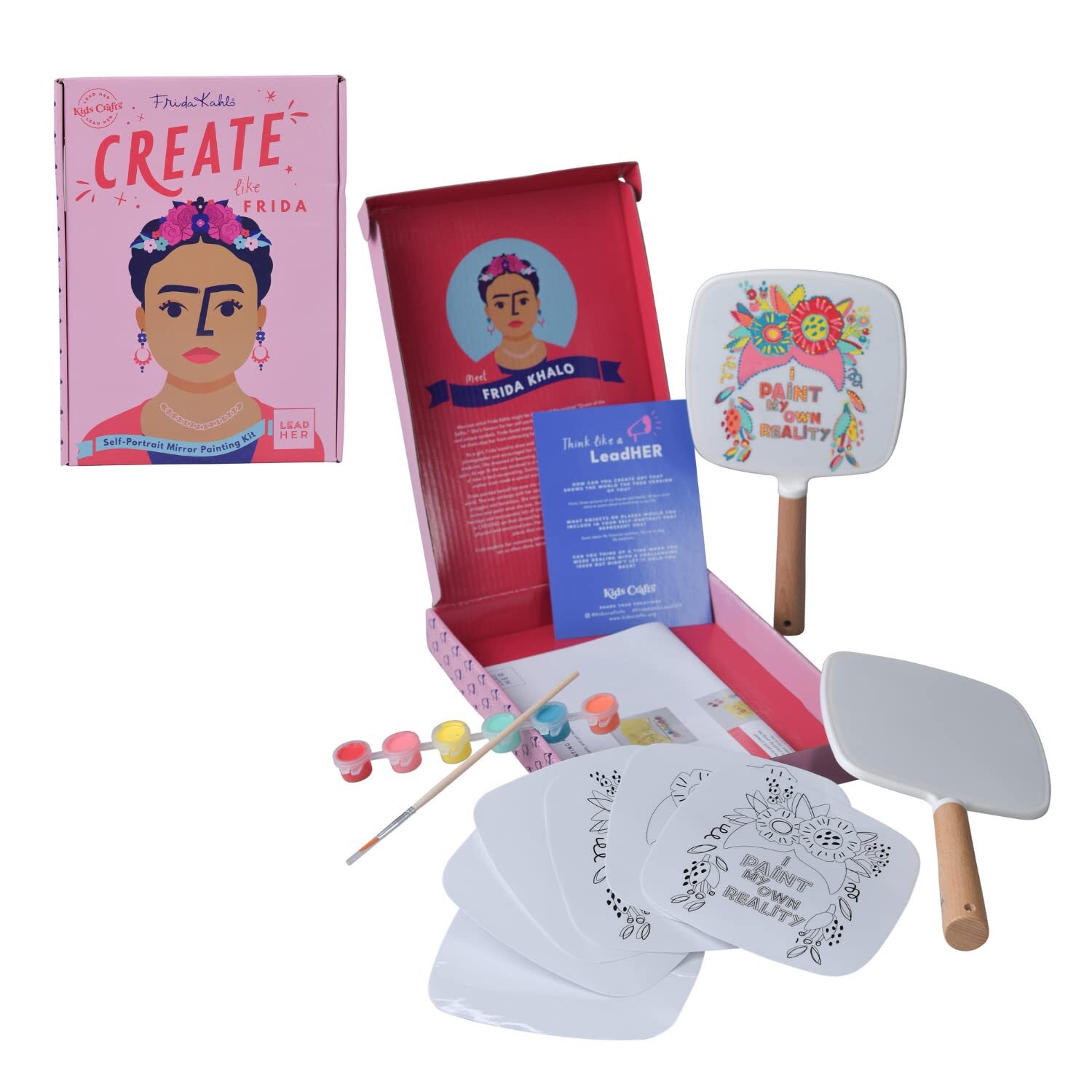Crafts Create Like Frida: Mirror Painting Kit with Decorative Decal Stickers ...