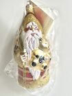 Patricia Breen Santa Holding Teddy Bear Glass Christmas Ornament Nwt Sealed