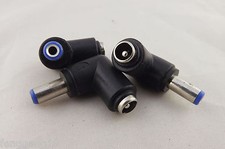 100x DC 5.5 x2.1mm Female To 5.5x 2.1mm Male Right Angle Power Adapter Connector