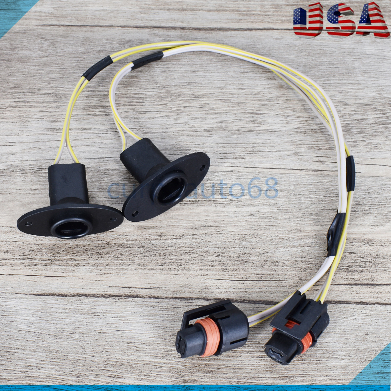 2 License Plate Light Wire Harnesses Rear Fit 19942001 Dodge Ram 1500