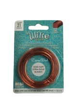 SQUARE Craft Wire BeadSmith  21 gauge Soft Tempered