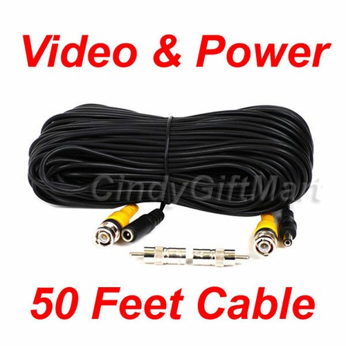 50 feet BNC Video Power Cable for DVR Surveillance Security Camera Wire Cord CWM - Picture 2 of 5