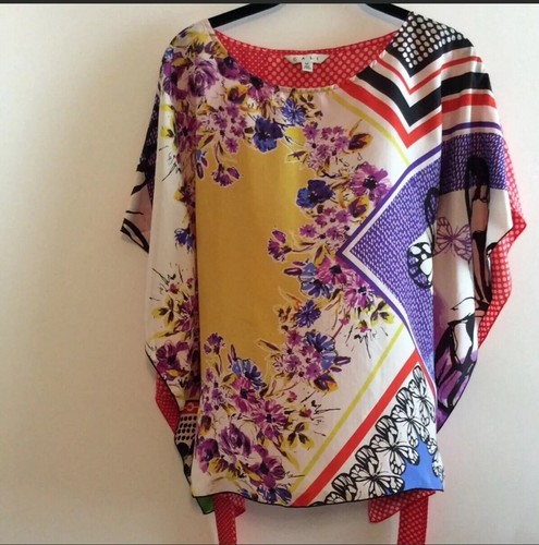 Cabi Kimono Style 100% Silk Blouse - Picture 3 of 8