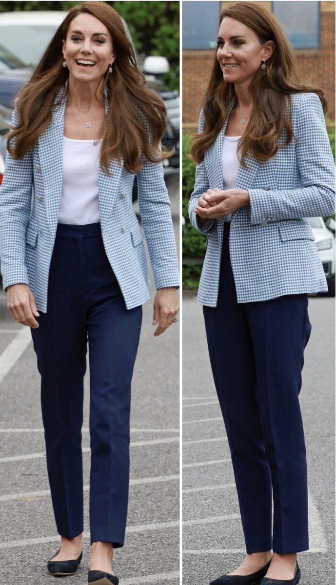 Zara Double-Breasted Houndstooth Blazer Size XS - Duchess Kate - Sold Out