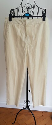 Vero Moda Summer Linen Cropped Cigarette Trousers 10 / 38