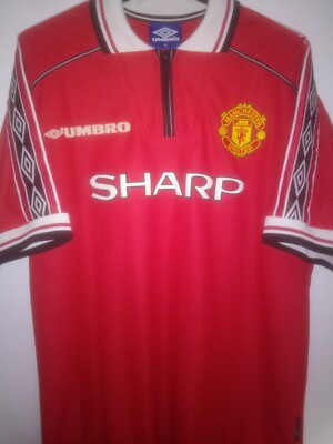 Maillot Manchester United Domicile 2000 - Umbro - Taille L - Rouge - Occasion Bon état