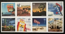 Scott #6074-6081 2026, Forever - RUTA 66 - Bloque de 8 estampillas - MNH