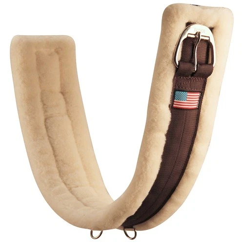 48TO 26 In Horse Cinch Roller Buckle Deluxe Wool Back Natural Made Usa
