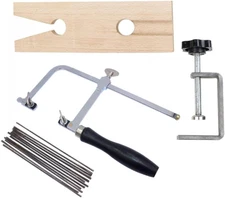 Jeweler’s Saw Frame Kit Adjustable with 144 Blades & Bench Pin Clamp