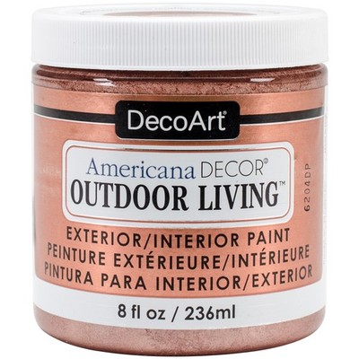 3er Pack - DecoArt Americana Dekor Outdoor Living Metallic Farbe 8oz - Roségold - A