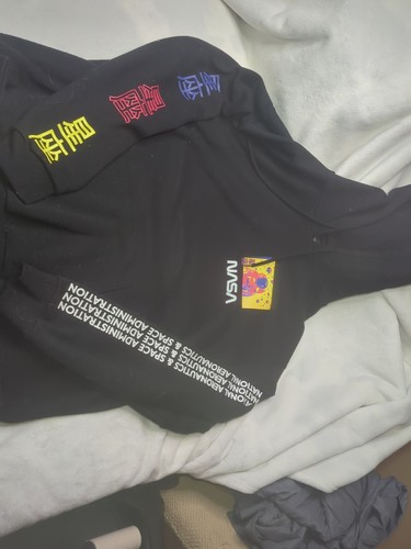 Felpa e felpa con cappuccio uomo NASA Jogger XL nero - Foto 7 di 16