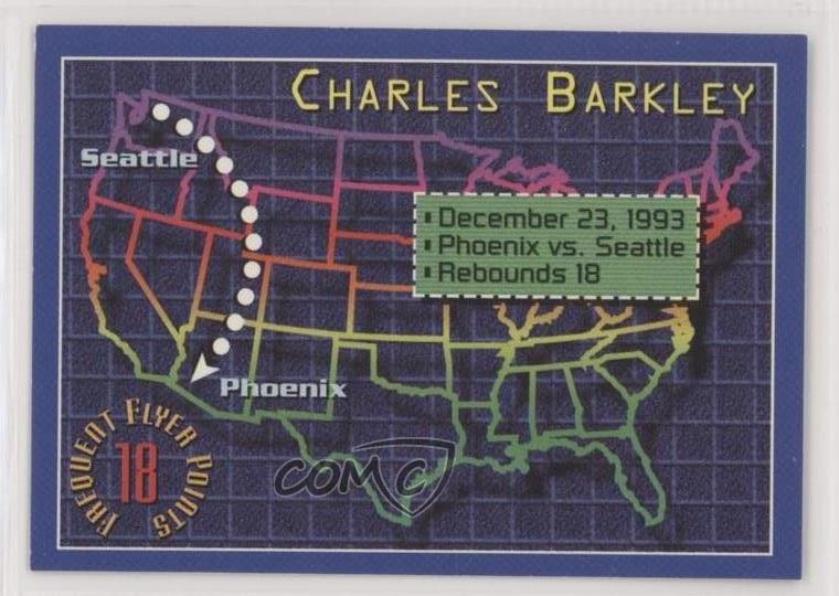 1993-94 Topps Stadium Club Frequent Flyer Points Charles Barkley #2 HOF 1f8