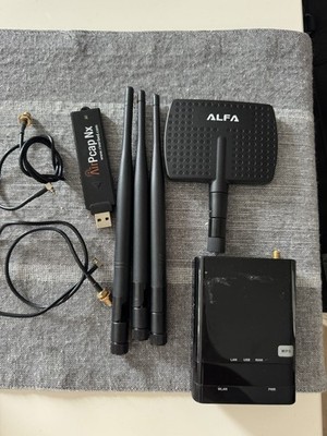 Riverbed AirPcap Nx + ALFA Richtantenne + Atheros 11n AP/Router  WLAN Analyzer