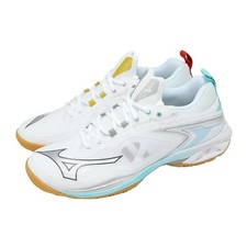 Mizuno Wave Claw Neo 3 Wide White Blue Red Gum Men Unisex Badminton 71ga2473-34