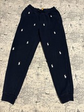 Polo Ralph Lauren Boys Joggers Size 8 Navy Blue Sweatpants