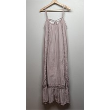 Aerie Maxi Dress Women S Tan Sleeveless Bohemian Beachy Summer Resortwear Casual