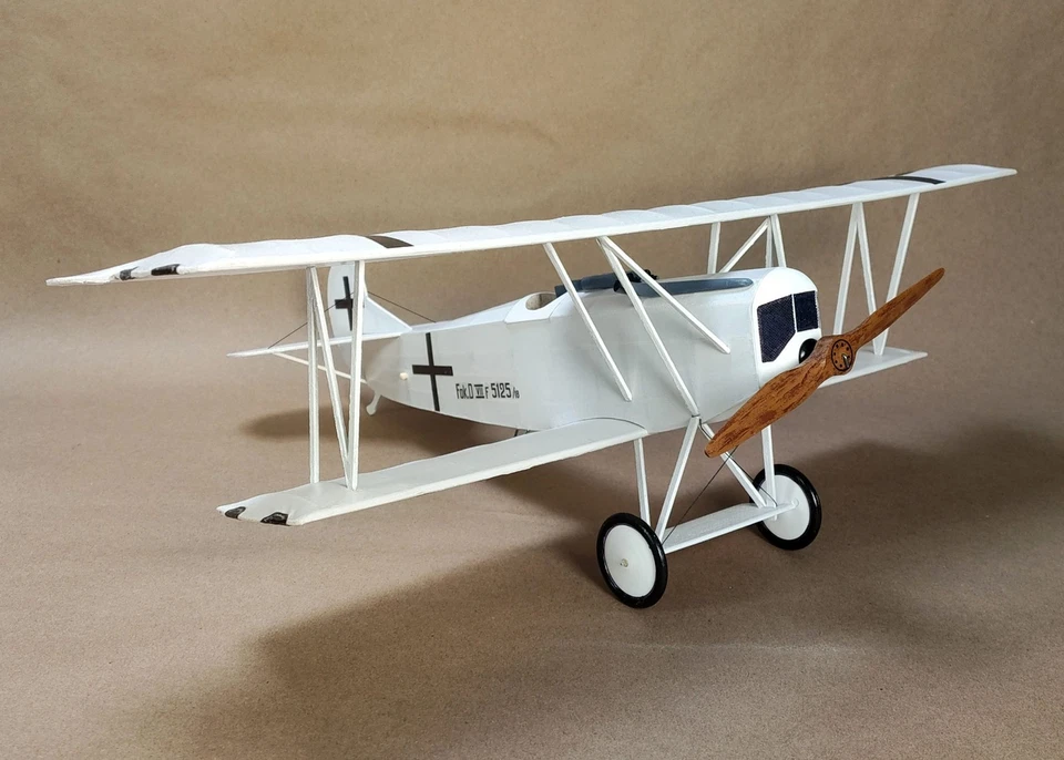 Guillow WWI Fokker D.VII Laser-Cut Balsa Wood Model Airplane Kit, 18" GUI-103 - Image 4 of 4
