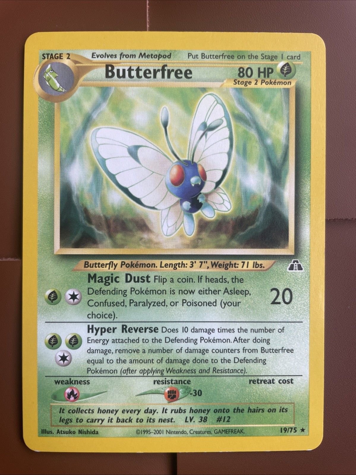 Pokémon TCG Butterfree Neo Discovery 19/75 Rare Card