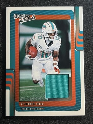 Tyreek Hill - 2025 Panini Doruss Threads Green Patch CM Superstar - Dolphins