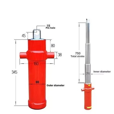 Single Acting Sleeve Hydraulic Cylinder Telescopic Jack for Hydraulic Vehicle