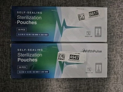 Self-Sealing Sterilization pouches 3.5 x 10 (2 Packs) 