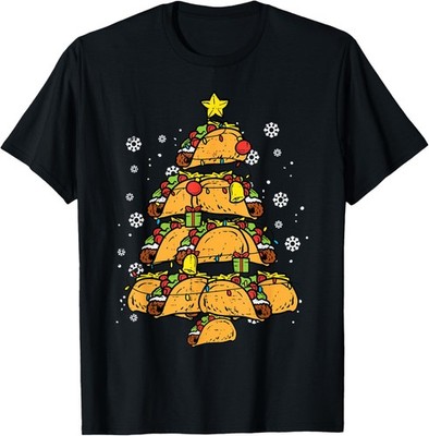 Taco Christmas Tree Xmas Mexican Food Design Unisex T-Shirt