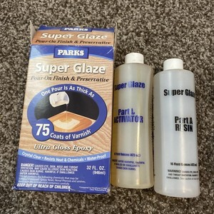 Rust-Oleum Parks Super Glaze 32oz #241352 Glossy Clear Thick 2 Part Epoxy Resin