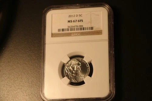 2012 D Jefferson Nickel 5C NGC MS67 6 FS Only 59 Grraded by NGC  Rare !