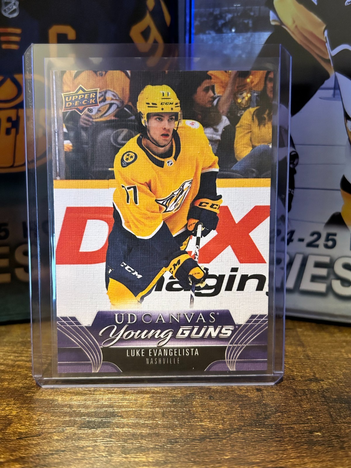 2023-24 UPPER DECK SERIES 1 LUKE EVANGELISTA YOUNG GUNS CANVAS #C108