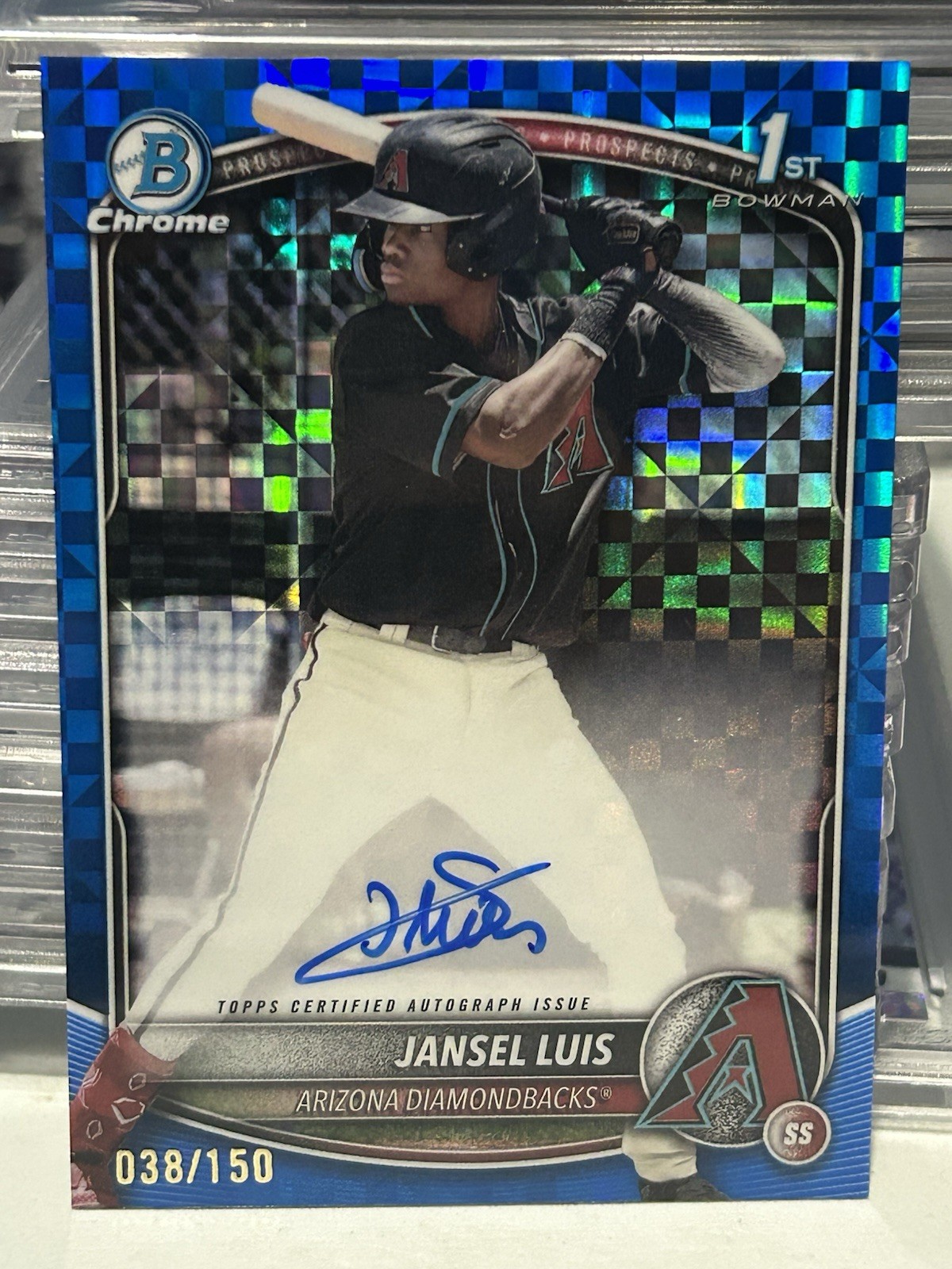 2025 Bowman Chrome Jansel Luis #CPA-JLU Blue 1st Xfractor Auto /150 SP - Clean!