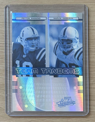 2006 Absolute Memorabilia #TT-8 Peyton Manning Harrison Team Tandems #/100