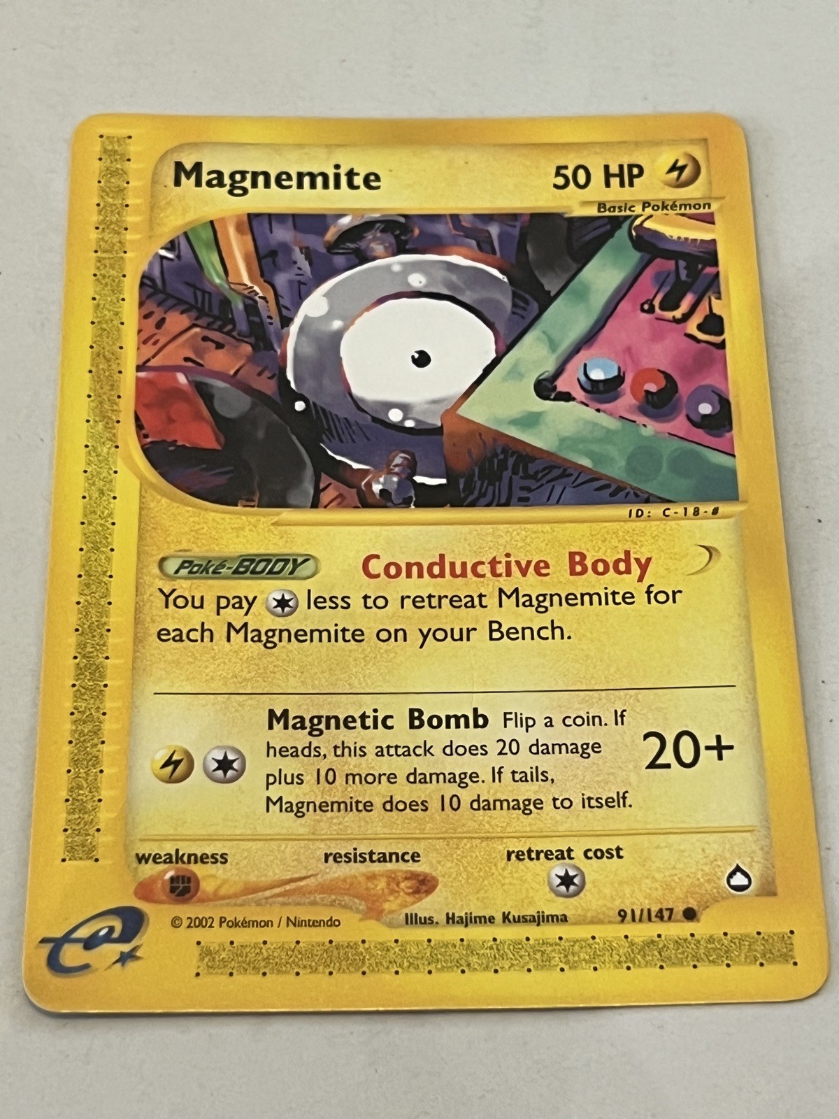 Pokémon TCG Magnemite Aquapolis 91/147 Regular Unlimited Common Excellent