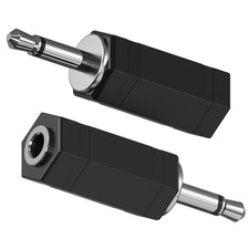 2 Pack 3.5mm Mono to Stereo Adapter - 1/8 Mono Male Plug to TRS Stereo Female...