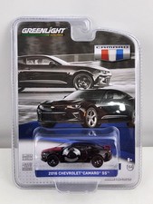 Greenlight 2016 CHEVROLET CAMARO SS  1:64 Diecast Black W/ Red Stripes Limited 