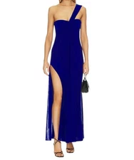 New MISA Los Angeles Thora Maxi Dress Womens Large One Shoulder Designer Coctel