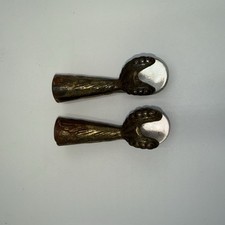 Vintage Cast Metal Eagle Claw Ball Furniture Feet Set of 2 Ornate