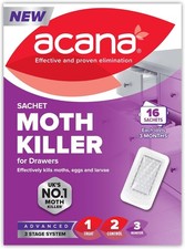 Acana Sachet Moth Killer 16Pack-For Drawers & Storage-Protects Clothing & Beding