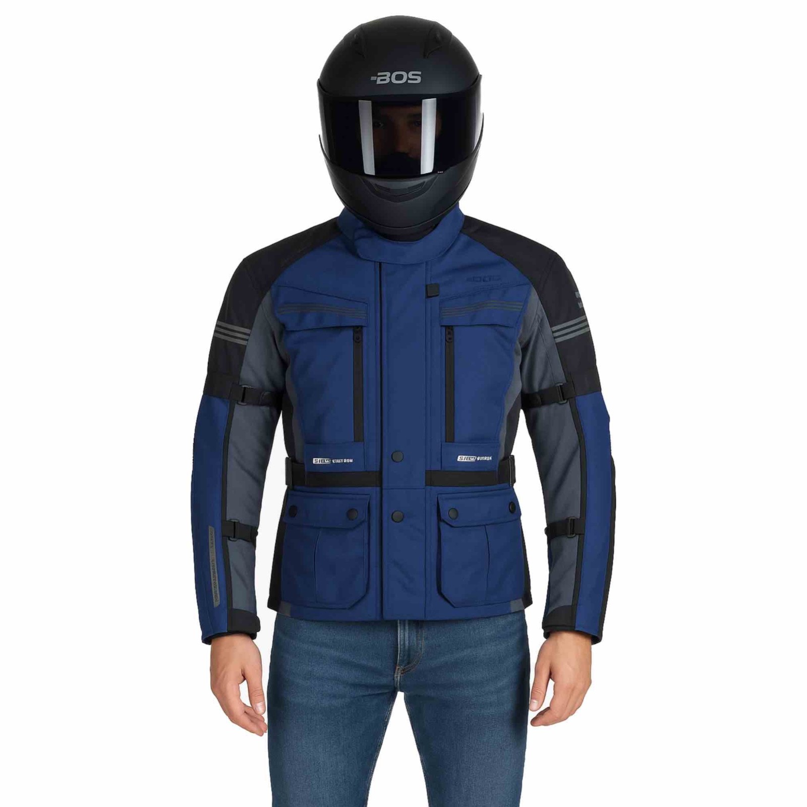 Giacca moto uomo impermeabile con protezioni CE