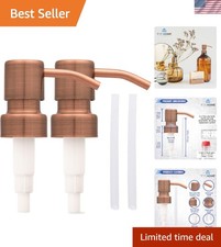 Elegant Copper Soap Dispenser Pumps - 2 Pack, Stainless Steel Durability