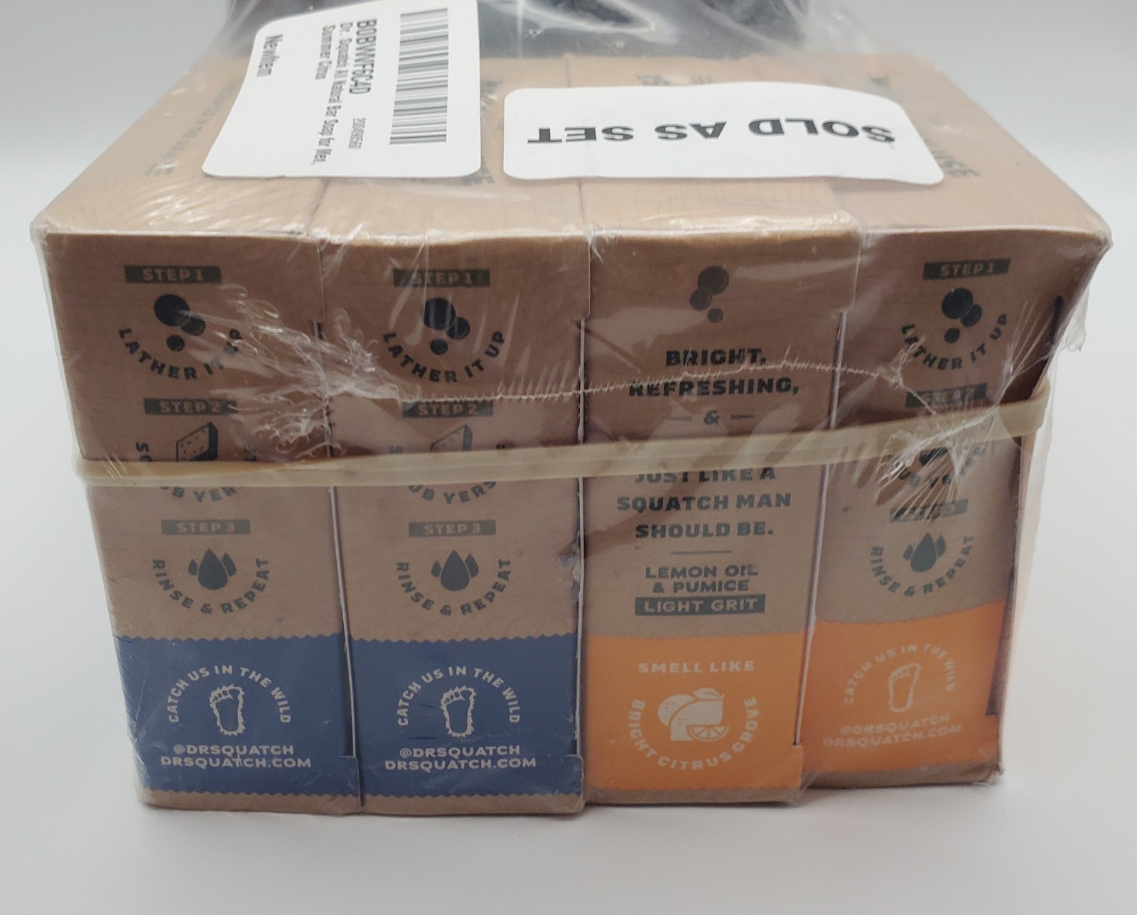 Dr. Squatch Manly Variety Pack - 4 Soaps & 2 Deodorant bars - Original packaging