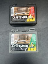 Craftsman Tools Usa 34781 34782 New 12pc Sae Metric 14 Dr. Socket Ratchet Sets