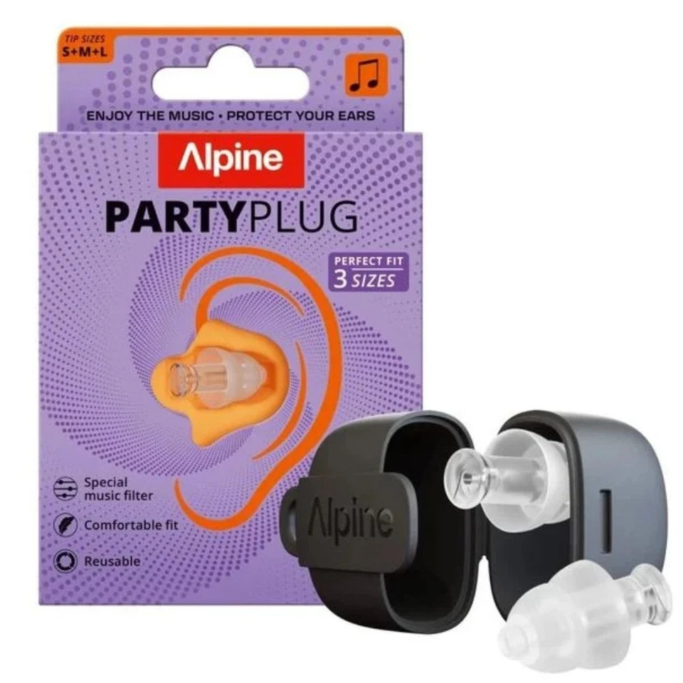 Bouchons d'oreille Alpine PartyPlug Transparent - 3 paires - Photo 2/3