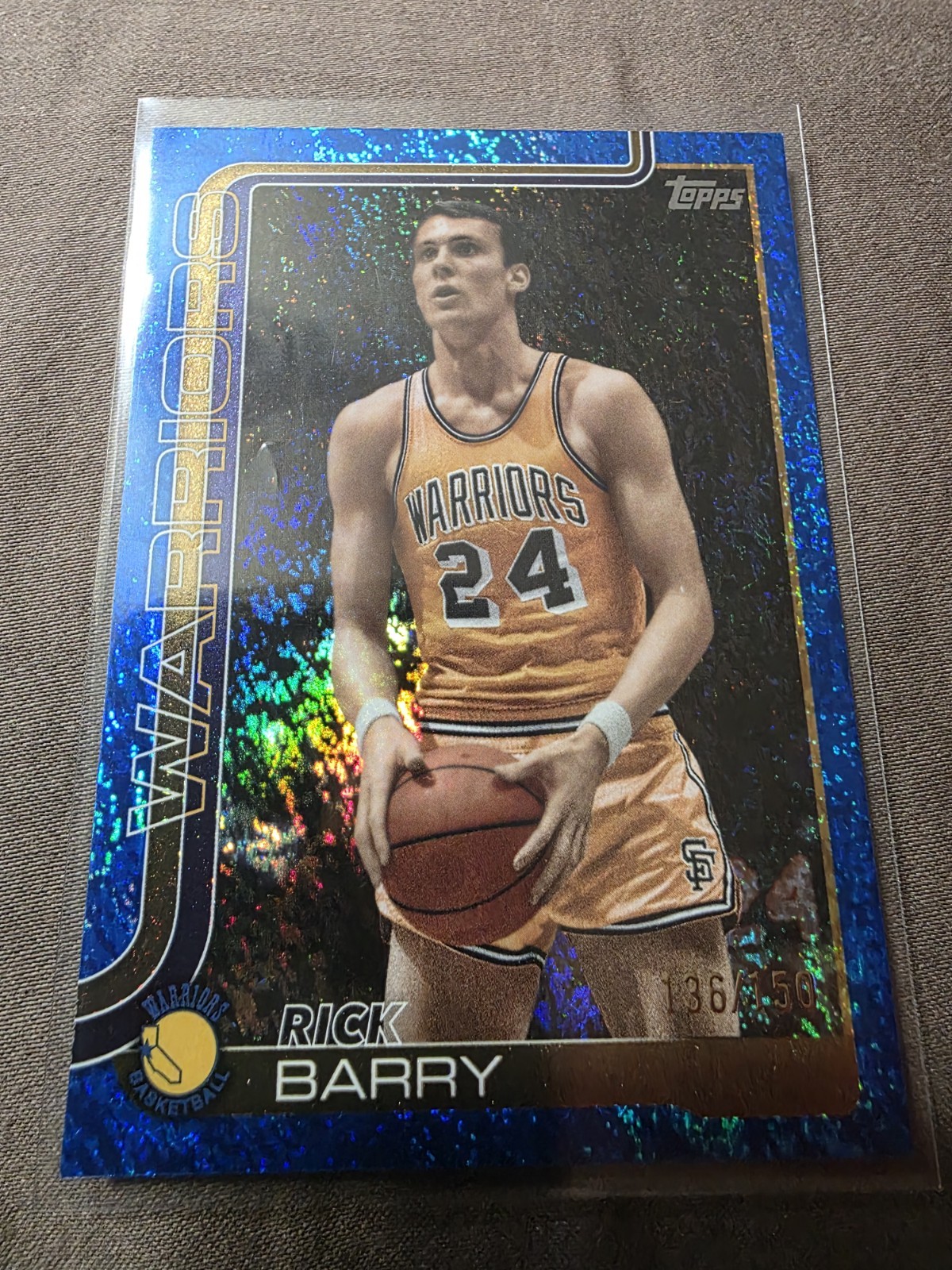 2025-26 Topps Rick Barry #258 Blue Rainbow /150 Warriors HOF Legend SP Rare