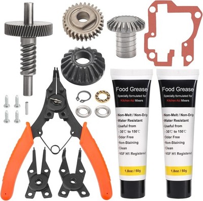 Worm Gear Kit for KitchenAid 5QT 6QT Mixer W11086780 9709231 w/Grease