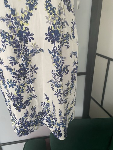 Hobbs Invitiation Blue And Cream Floral Shift Dress Size 12 - Picture 6 of 10