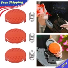 3 pack Replacement Spool Cap and Spring for AFS Trimmer Black&Decker RC-100-P