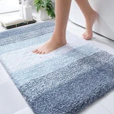 OLANLY 30x20 Extra Soft Absorbent Microfiber Non-Slip Bathroom Rug Mat